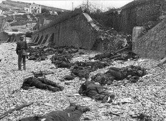 The aftermath of the Dieppe Raid is show in this footage taken by the Germans
