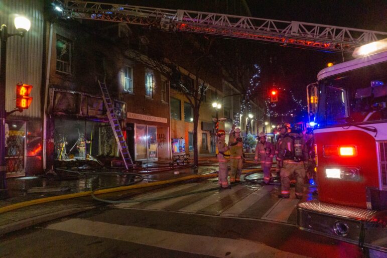 Multiple Alarm Fire in Downtown Hamilton Guts Vacant Building at 168